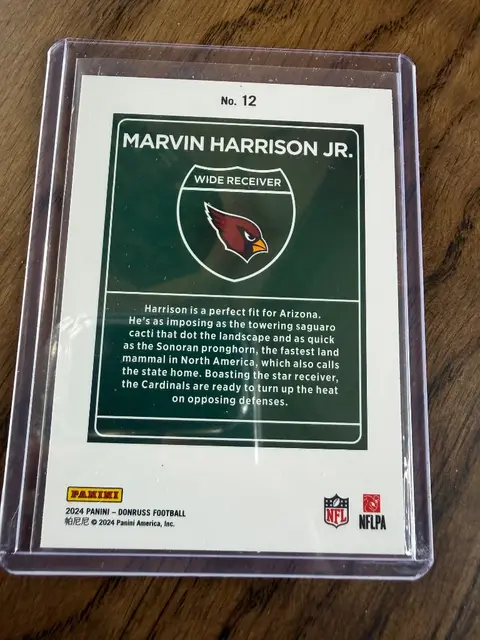 Back of Trading card