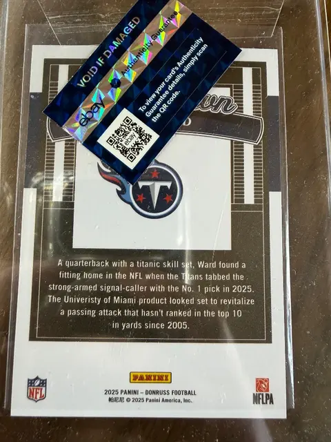 Back of Trading card