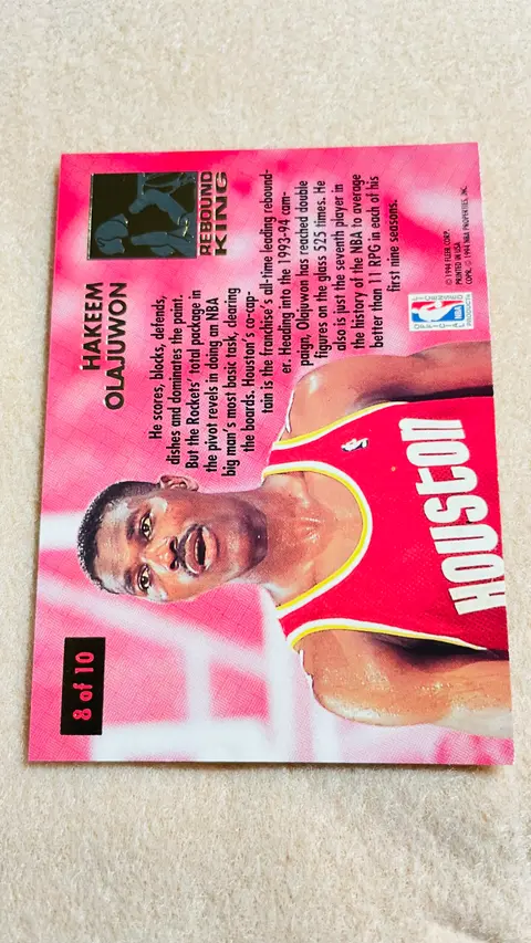 Back of Hakeem Olajuwon