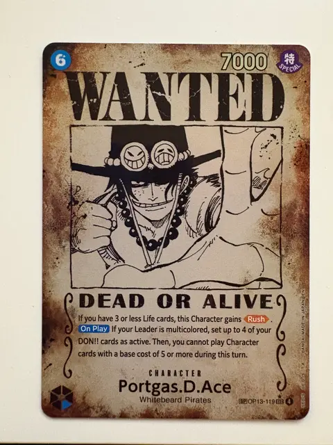 Portgas.D.Ace card, TCGAI Score 10.0