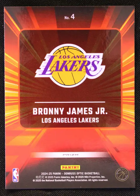 Back of Bronny James Jr.