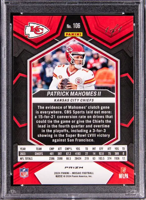 Back of Patrick Mahomes II