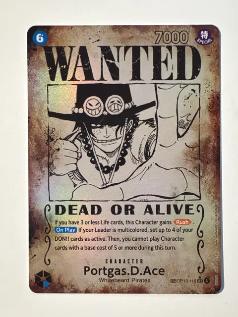 Portgas.D.Ace card, TCGAI Score 10.0