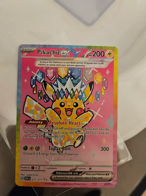 Pikachu ex card, TCGAI Score 9.0