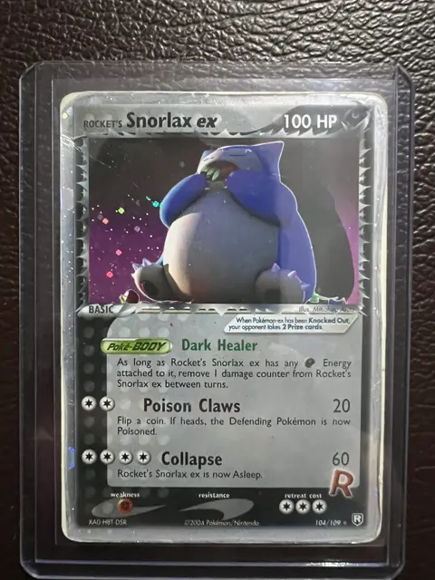 Rocket's Snorlax ex card, TCGAI Score 3.0