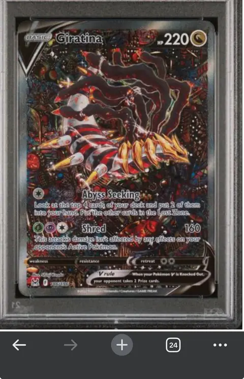 Giratina V card, TCGAI Score 10.0