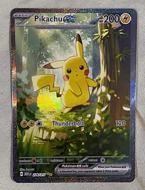 Pikachu ex card, TCGAI Score 9.0