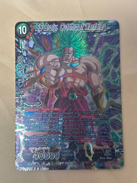 SS Broly, Cutthroat Warfare card, TCGAI Score 10.0