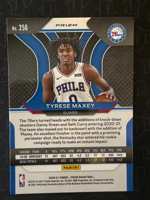 Back of Tyrese Maxey