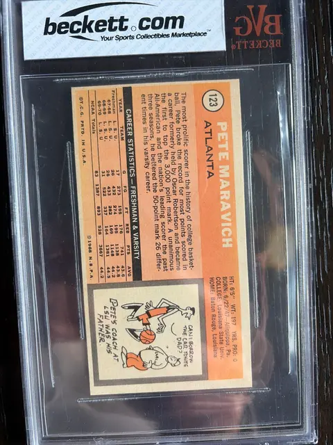 Back of Pete Maravich