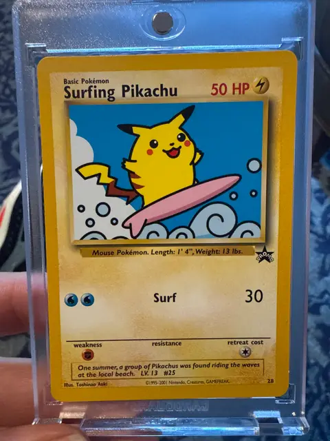 Surfing Pikachu card, TCGAI Score 7.0