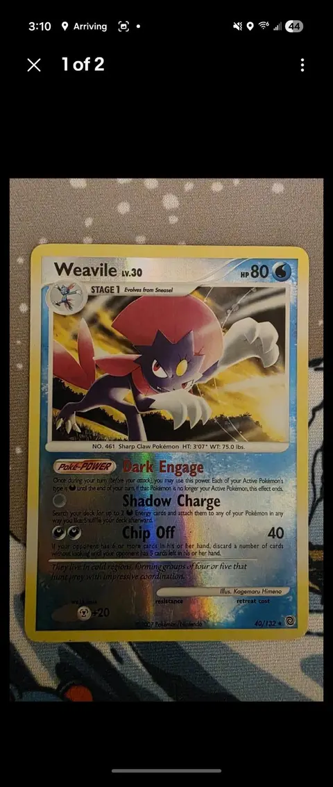 Weavile card, TCGAI Score 6.0