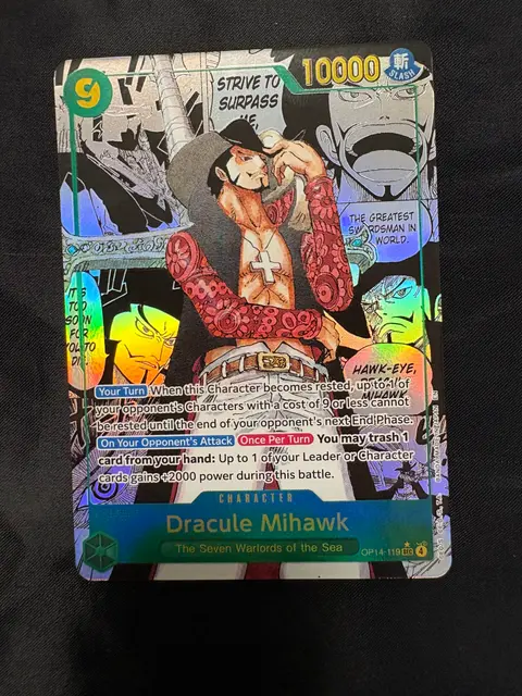 Dracule Mihawk card, TCGAI Score 10.0