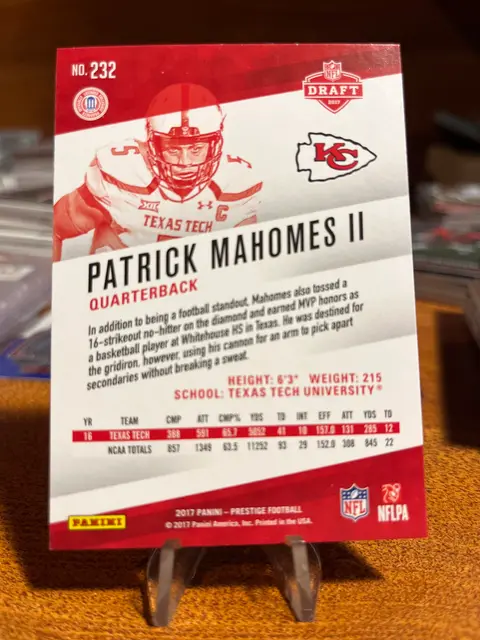 Back of Patrick Mahomes II