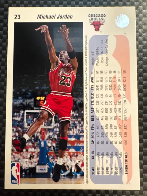 Back of Michael Jordan