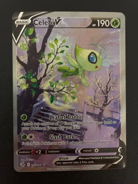 Celebi V (Alternate Full Art) card, TCGAI Score 10.0
