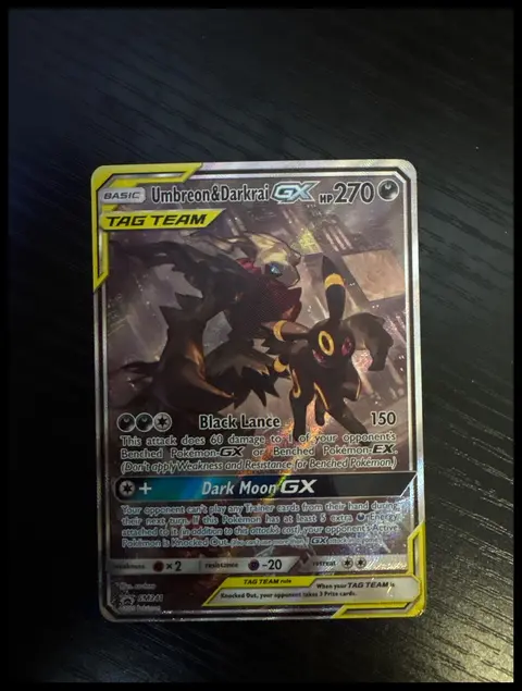 Umbreon & Darkrai GX card, TCGAI Score 7.0
