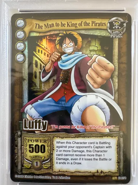 The Man to be King of the Pirates (Luffy) card, TCGAI Score 5.0