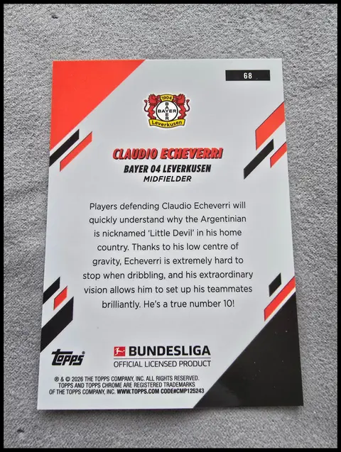 Back of Claudio Echeverri