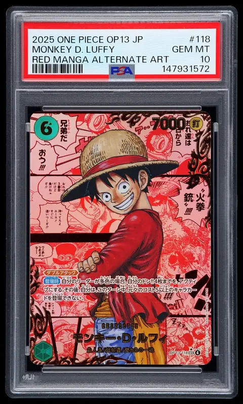 Monkey D. Luffy card, TCGAI Score 10.0