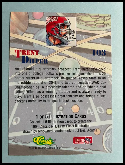 Back of Trent Dilfer