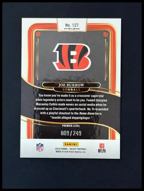 Back of Joe Burrow