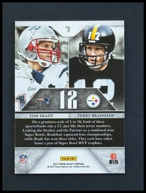 Back of Tom Brady / Terry Bradshaw