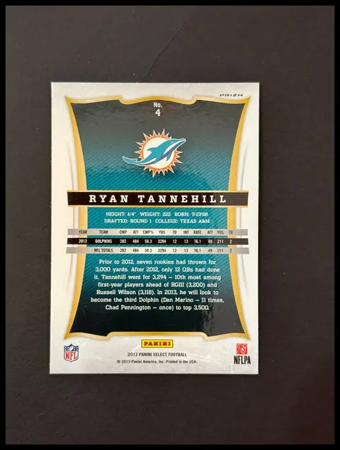 Back of Ryan Tannehill