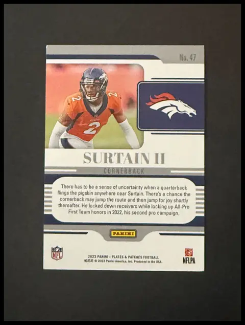 Back of Patrick Surtain II