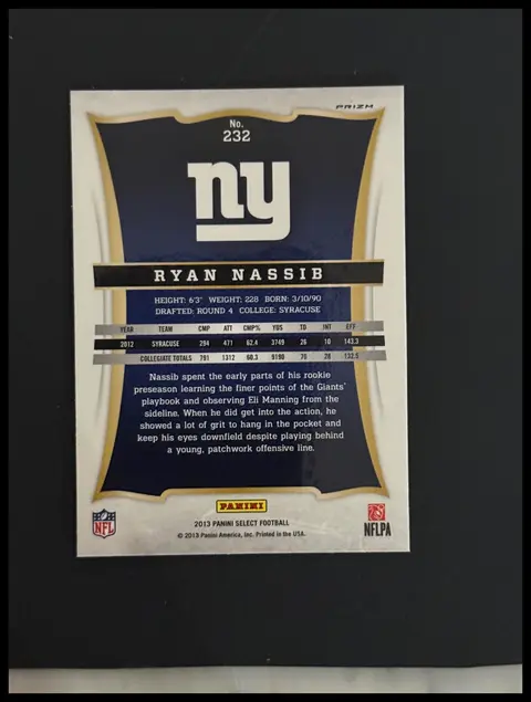Back of Ryan Nassib