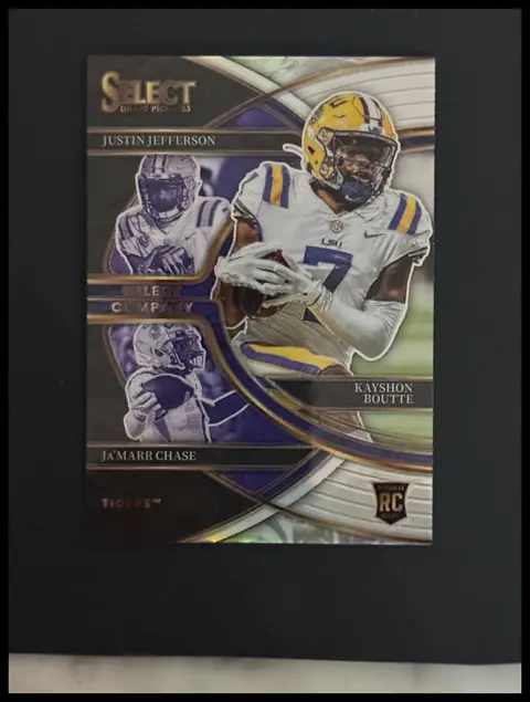 Kayshon Boutte / Justin Jefferson / Ja'Marr Chase card, TCGAI Score 8.0