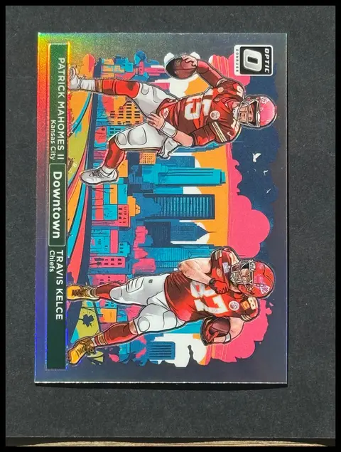 Patrick Mahomes II / Travis Kelce card, TCGAI Score 10.0