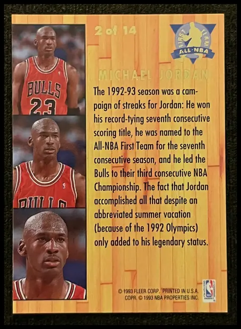 Back of Michael Jordan