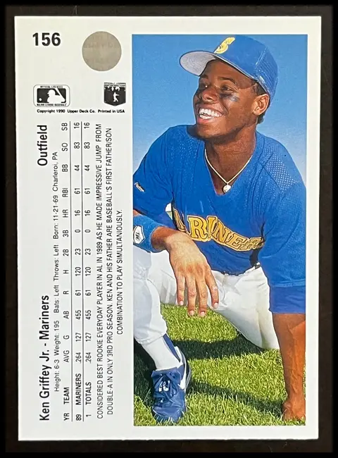 Back of Ken Griffey Jr.