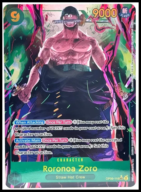 Roronoa Zoro card, TCGAI Score 10.0