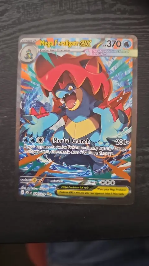 Mega Feraligatr ex card, TCGAI Score 8.0