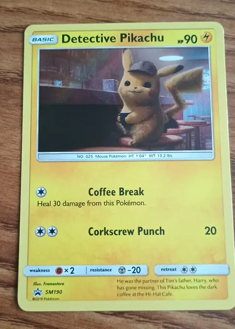 Detective Pikachu card, TCGAI Score 9.0