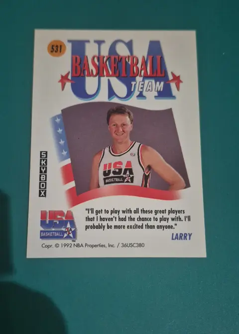 Back of Larry Bird