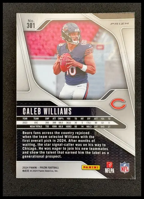Back of Caleb Williams