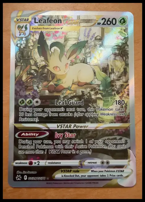 Leafeon VSTAR card, TCGAI Score 9.5