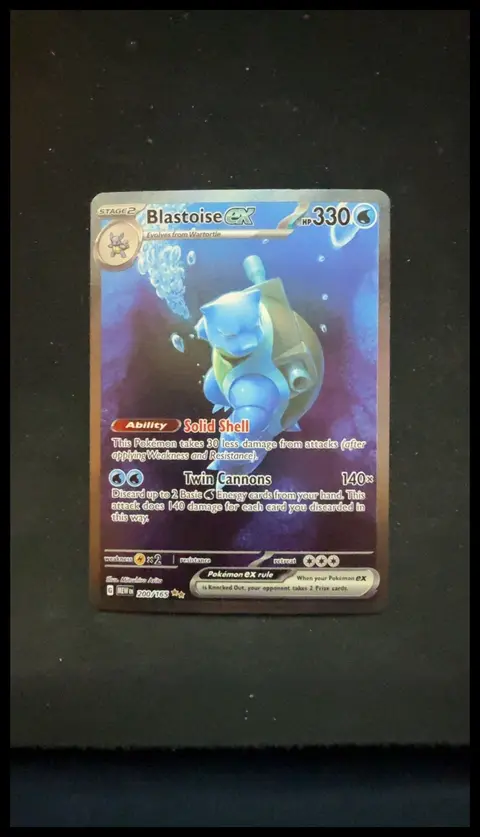 Blastoise ex card, TCGAI Score 9.0