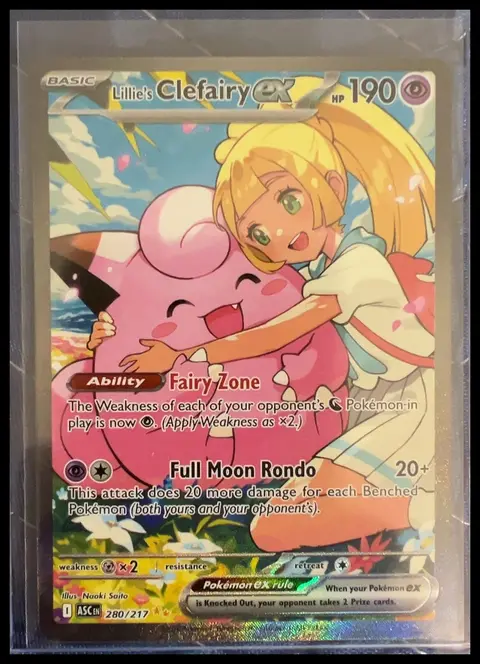 Lillie's Clefairy ex card, TCGAI Score 8.0