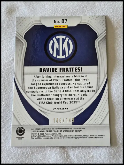 Back of Davide Frattesi