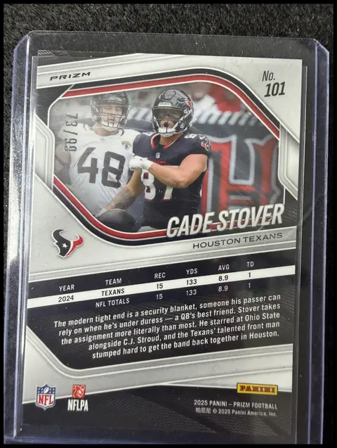 Back of Cade Stover
