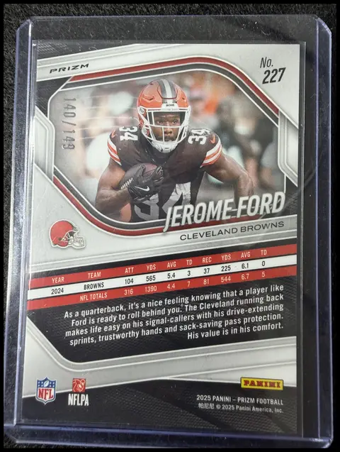 Back of Jerome Ford