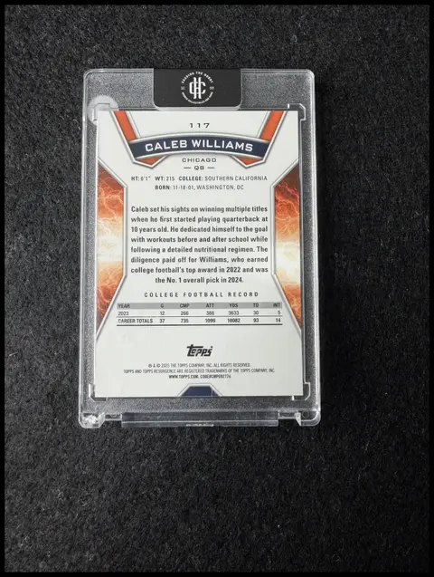 Back of Caleb Williams