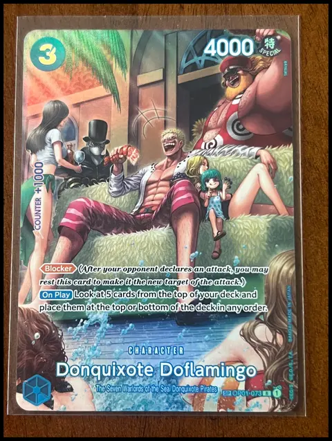 Donquixote Doflamingo card, TCGAI Score 9.5