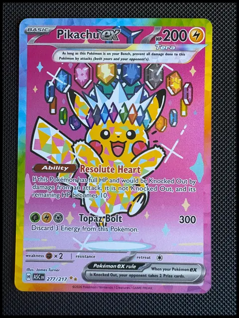 Pikachu ex card, TCGAI Score 7.0