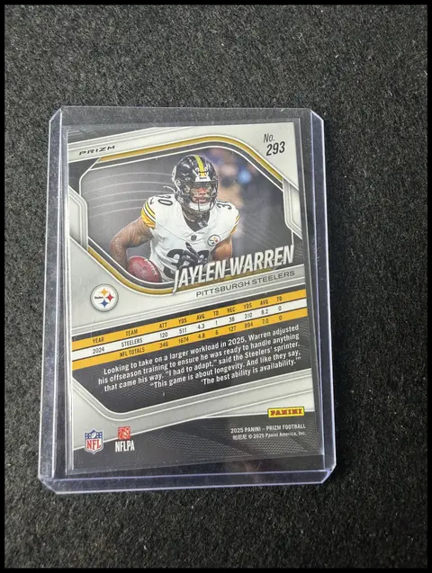 Back of Jaylen Warren