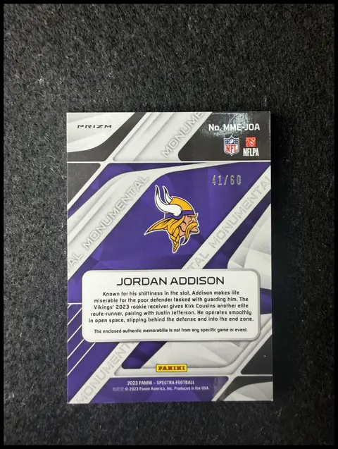 Back of Jordan Addison